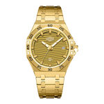 gold watch yellow dial