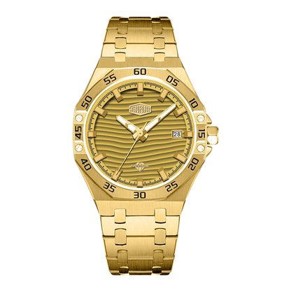 gold watch gold dial