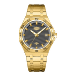 gold watch dark grey dial