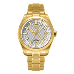 gold watch, dark dial