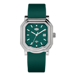 green dial silver case