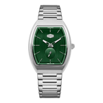 green dial metal watch