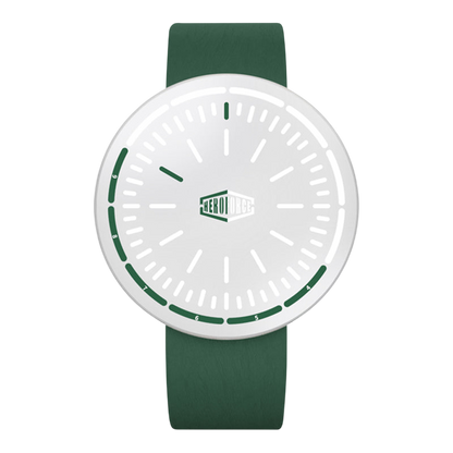 green strap white dial