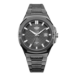 gunmetal black dial watch