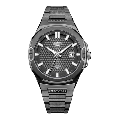 gunmetal black dial watch