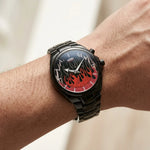 Heroforce 2020 Red Flame - red flame dial, luxury watch, on wrist, natural skin
