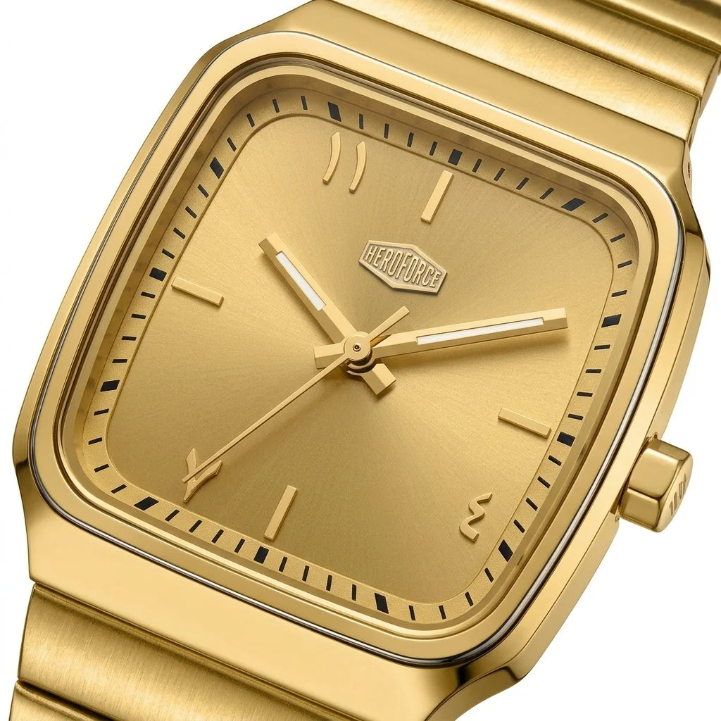 HeroForce 5002 - Luxury S - Macro dial, luxury studio, crisp detail