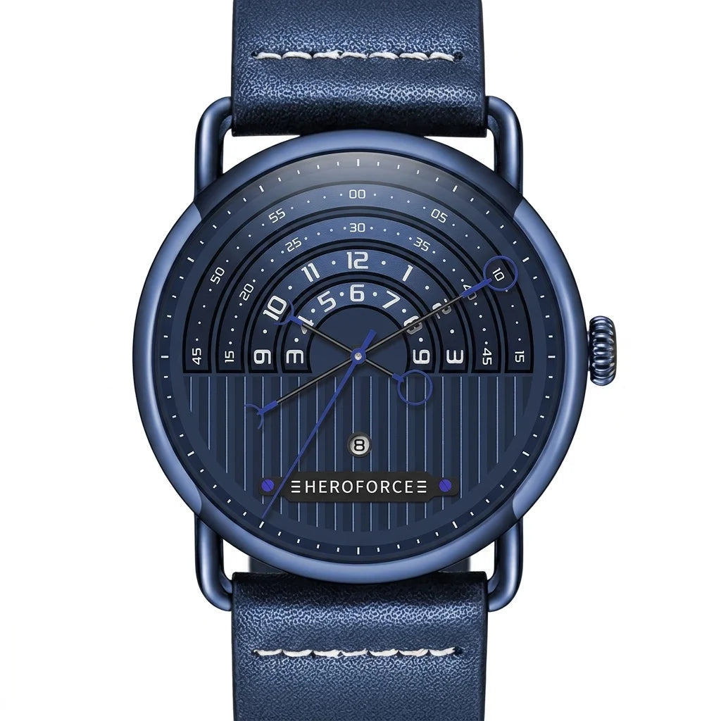 HeroForce 5005A Blue Ed - blue dial, macro, luxury, studio