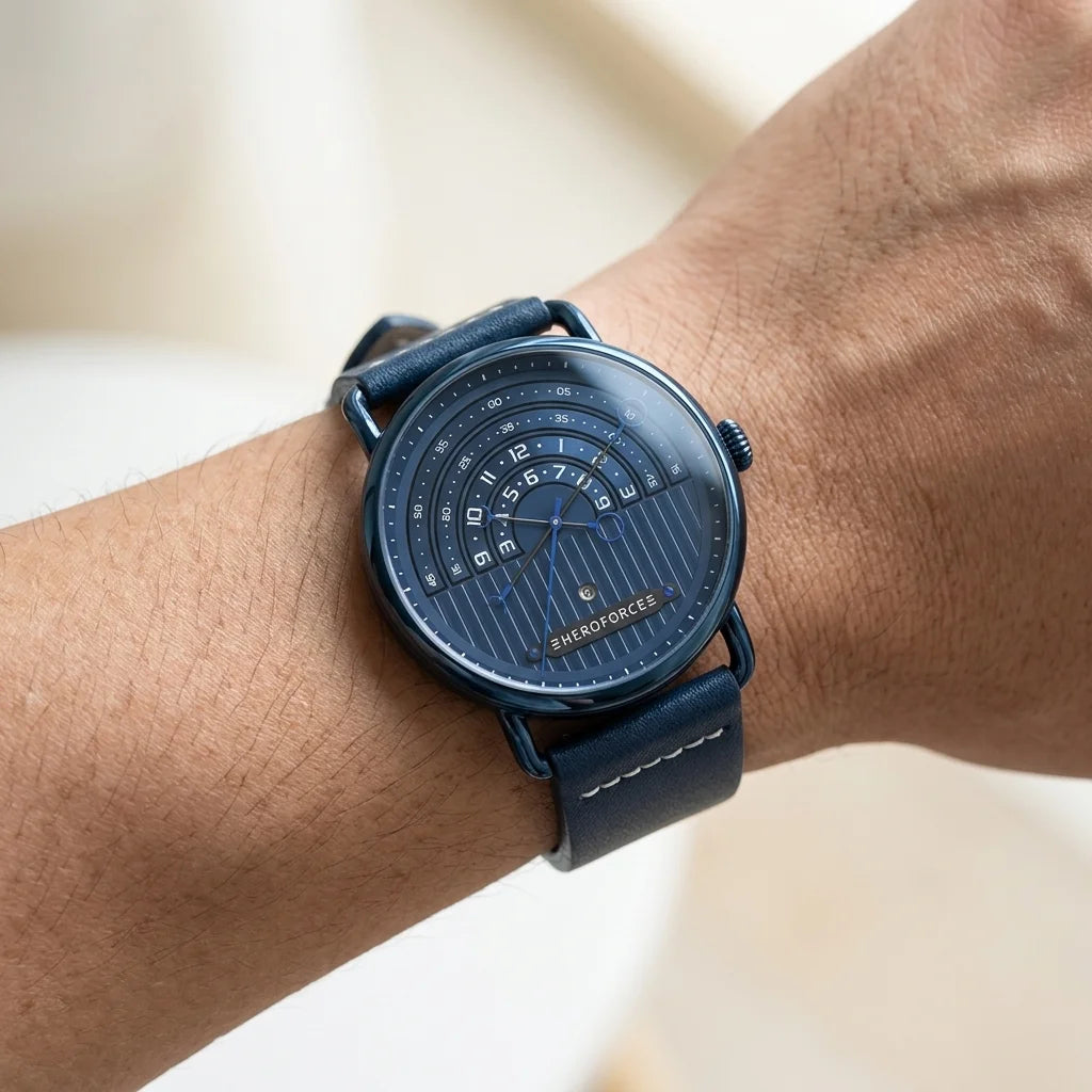 HeroForce 5005A Blue Ed - luxury watch, blue dial, wrist worn