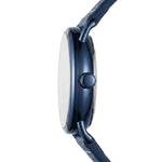 HeroForce 5005A Blue Ed - Luxury watch, extreme close-up, side profile, quiet luxury