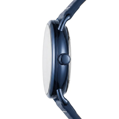 HeroForce 5005A Blue Ed - Luxury watch, extreme close-up, side profile, quiet luxury