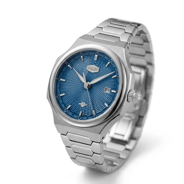 Heroforce 5006 Silver Dar - Luxury Watch, Date Display, Silver Dark, Quiet Luxury