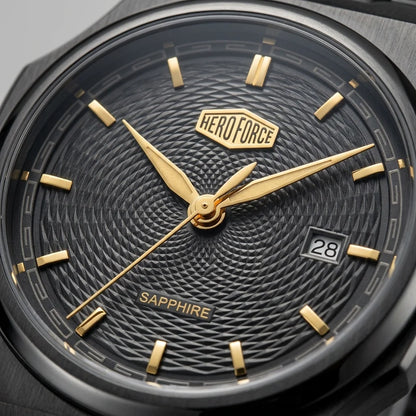 Heroforce 5006 Sunburst R - luxury watch, sunburst ripple, radial dial, quiet luxury