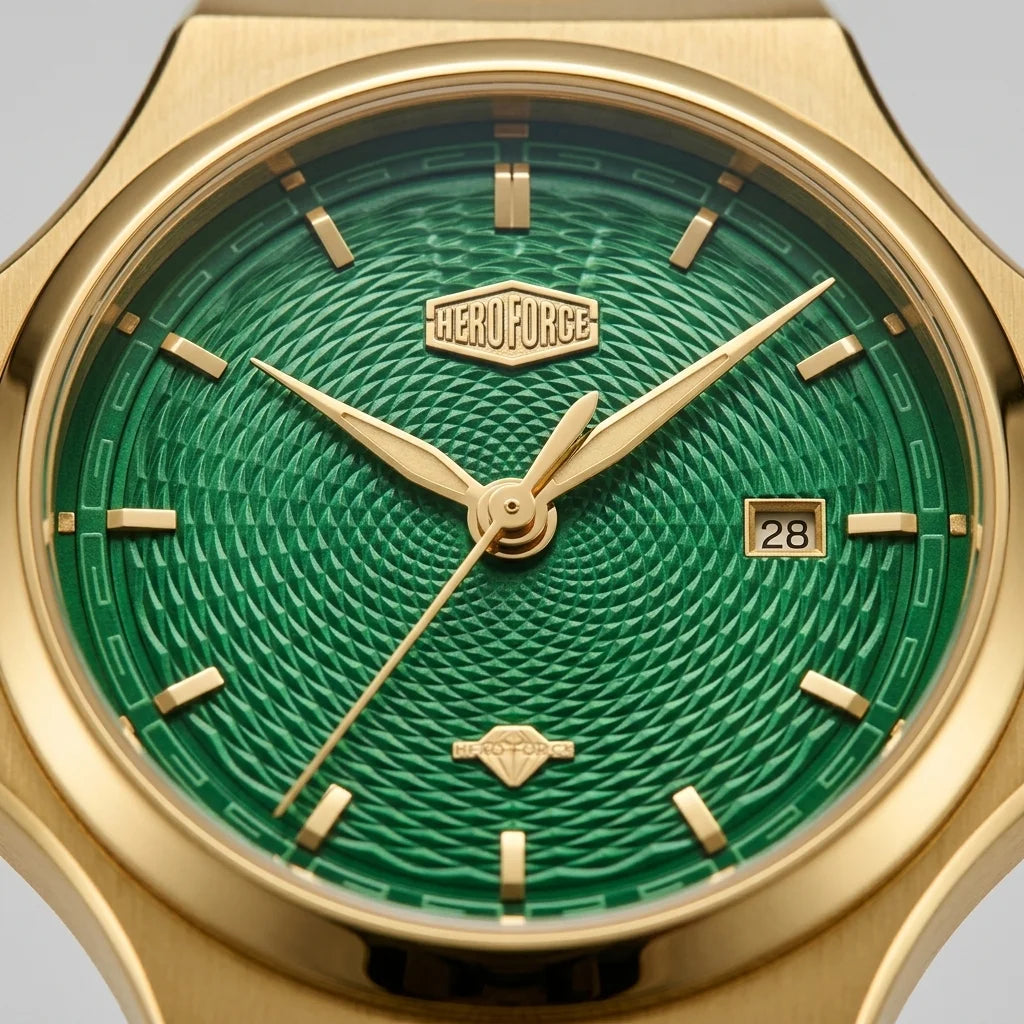 Heroforce 5006 Sunburst R - Quiet luxury watch, sunburst dial, date display