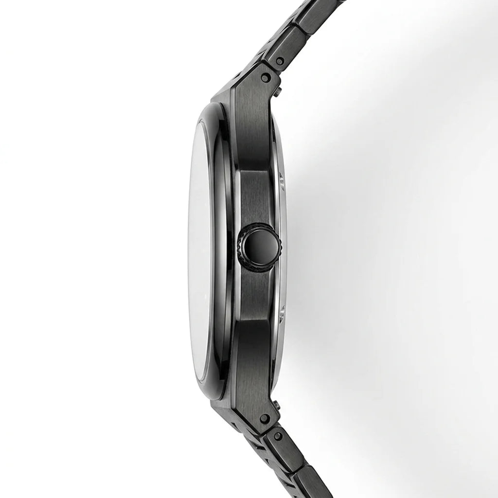 Heroforce 5006 Sunburst R - side profile, luxury watch, metal casing, crown detail