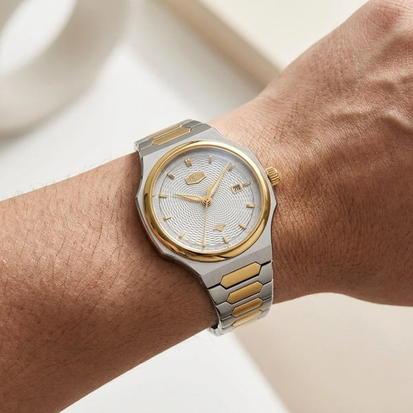 Heroforce 5006 Sunburst R - wrist worn, luxury, photorealistic, natural light