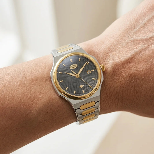Heroforce 5006 Two-Tone D - worn wrist, natural skin, daylight luxury