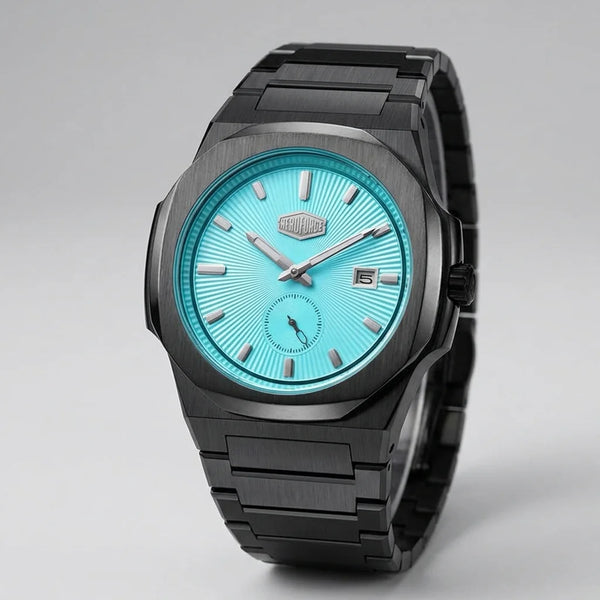 HeroForce 5008 Azure Stea - azure steel luxury watch