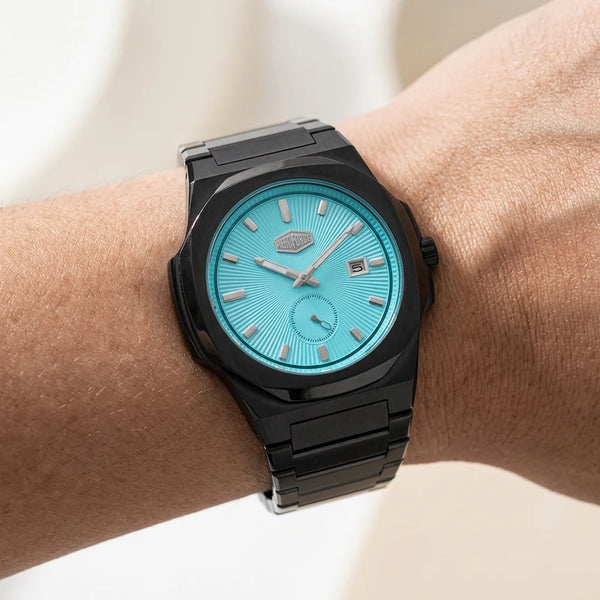 HeroForce 5008 Azure Stea - wrist watch, minimalist luxury, natural daylight