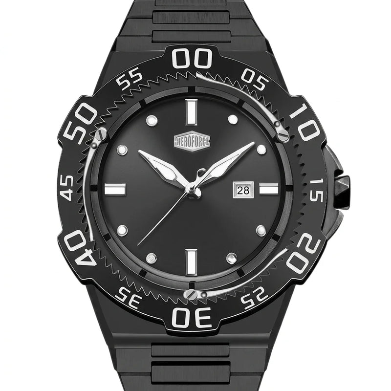 HeroForce 5009 Black Edit - black dial, macro, luxury, sharp