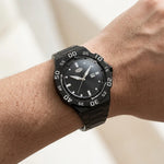 HeroForce 5009 Black Edit - black watch, worn wrist, luxury, editorial