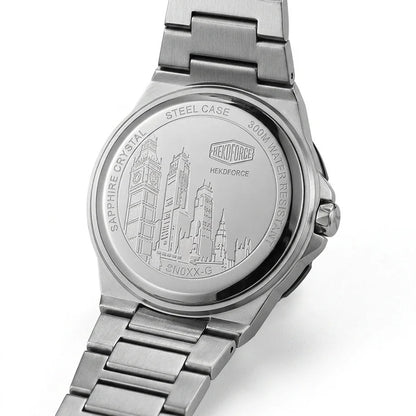 Heroforce 5009 Sport Luxu - stainless steel, elegant, minimalist, white studio