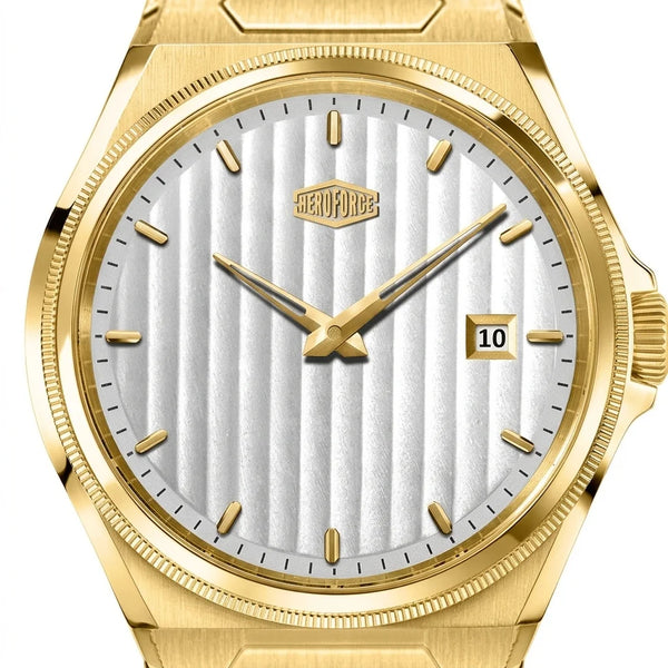 Heroforce 5012 Gold Light - gold watch dial, luxury, crisp detail