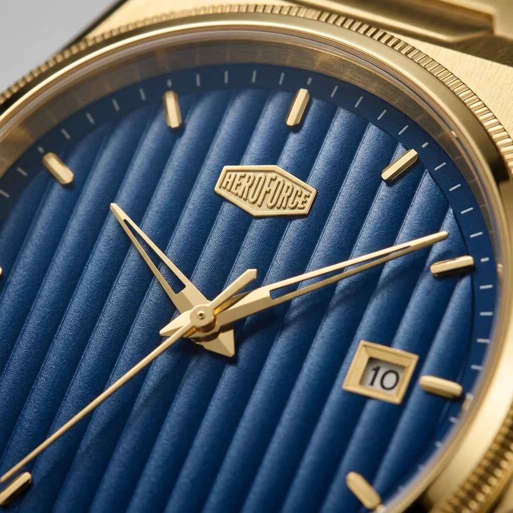 HeroForce 5012 Luxury Men - luxury men's watch, pleated dial, quiet luxury