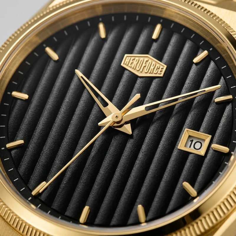 HeroForce 5012 - Luxury M - men's watch, pleated dial, luxury timepiece