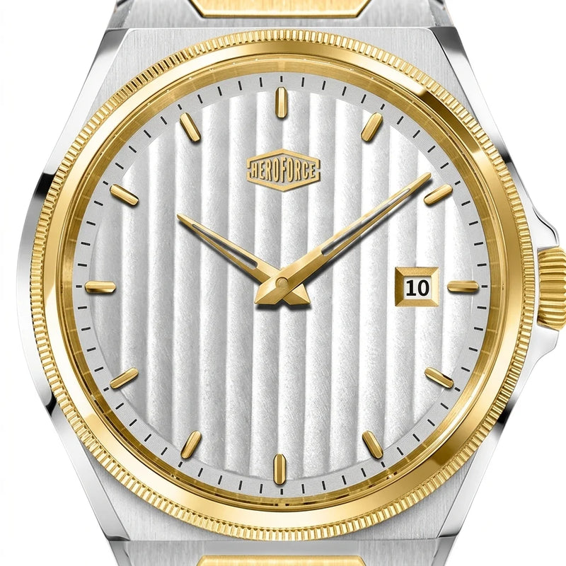HeroForce 5012 Two-Tone E - watch dial macro studio