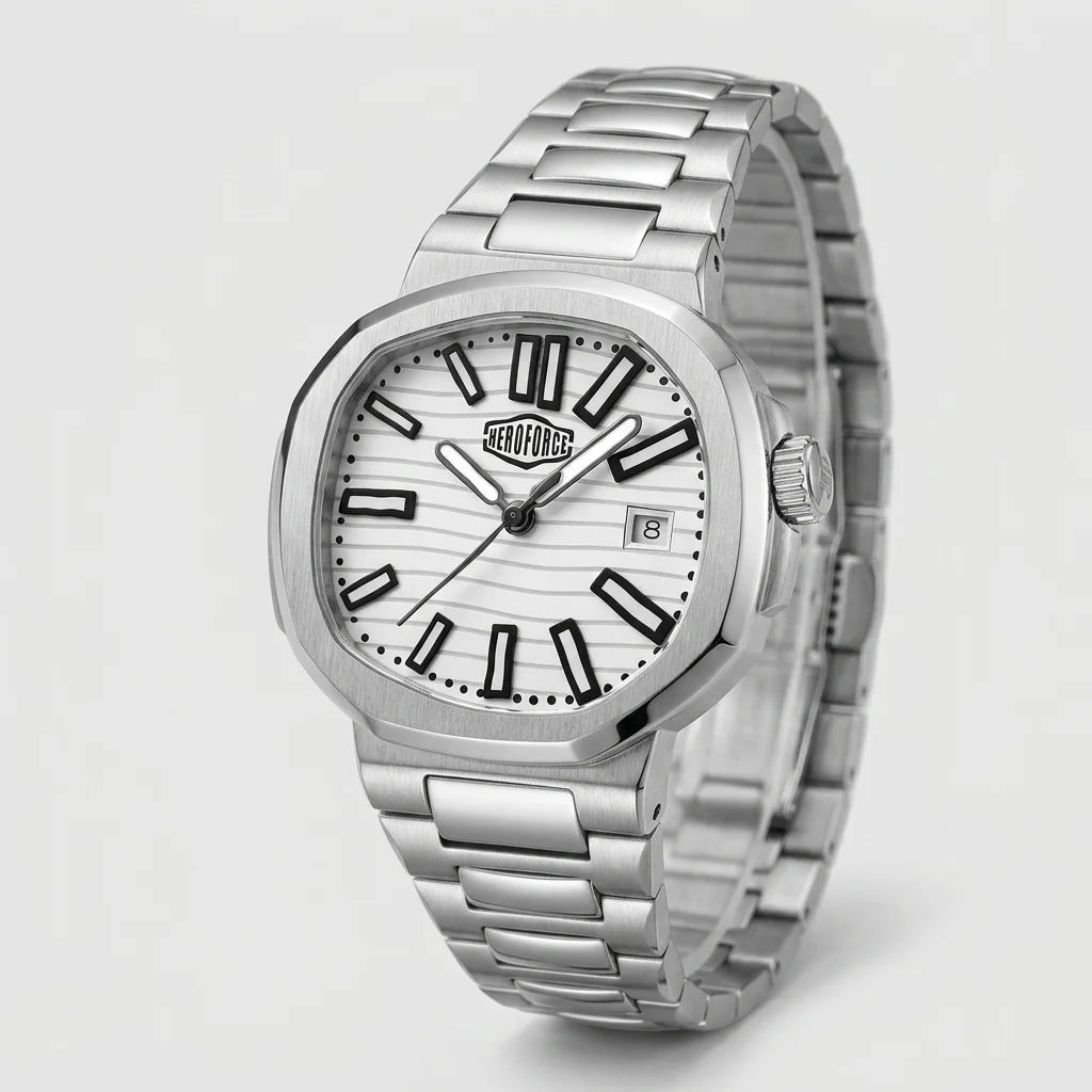 Heroforce 5019 Classic Me - polished steel, luxury watch, precise