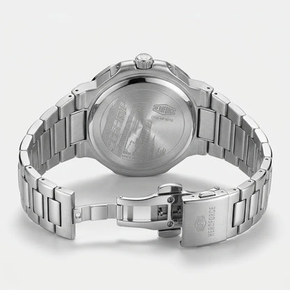 Heroforce 5019 Classic Me - rear caseback, two-tone bracelet, open clasp