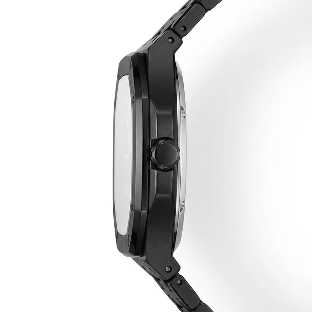 Heroforce 5025B Ribbed Di - luxury watch, side profile, ribbed detail, metal case