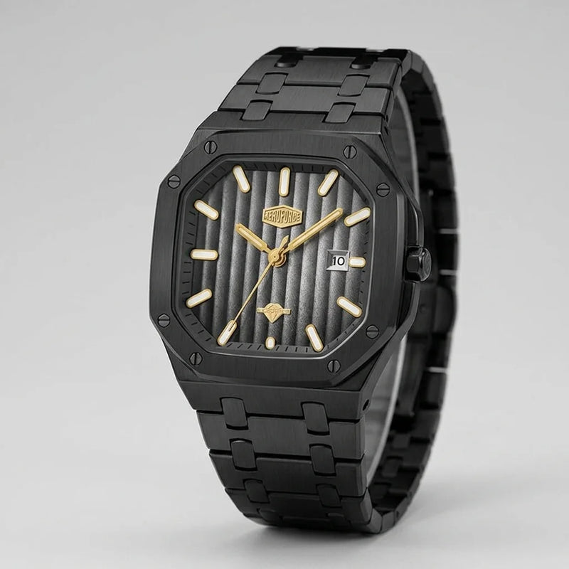 Heroforce 5025B Ribbed Di - metal, luxury, ribbed dial