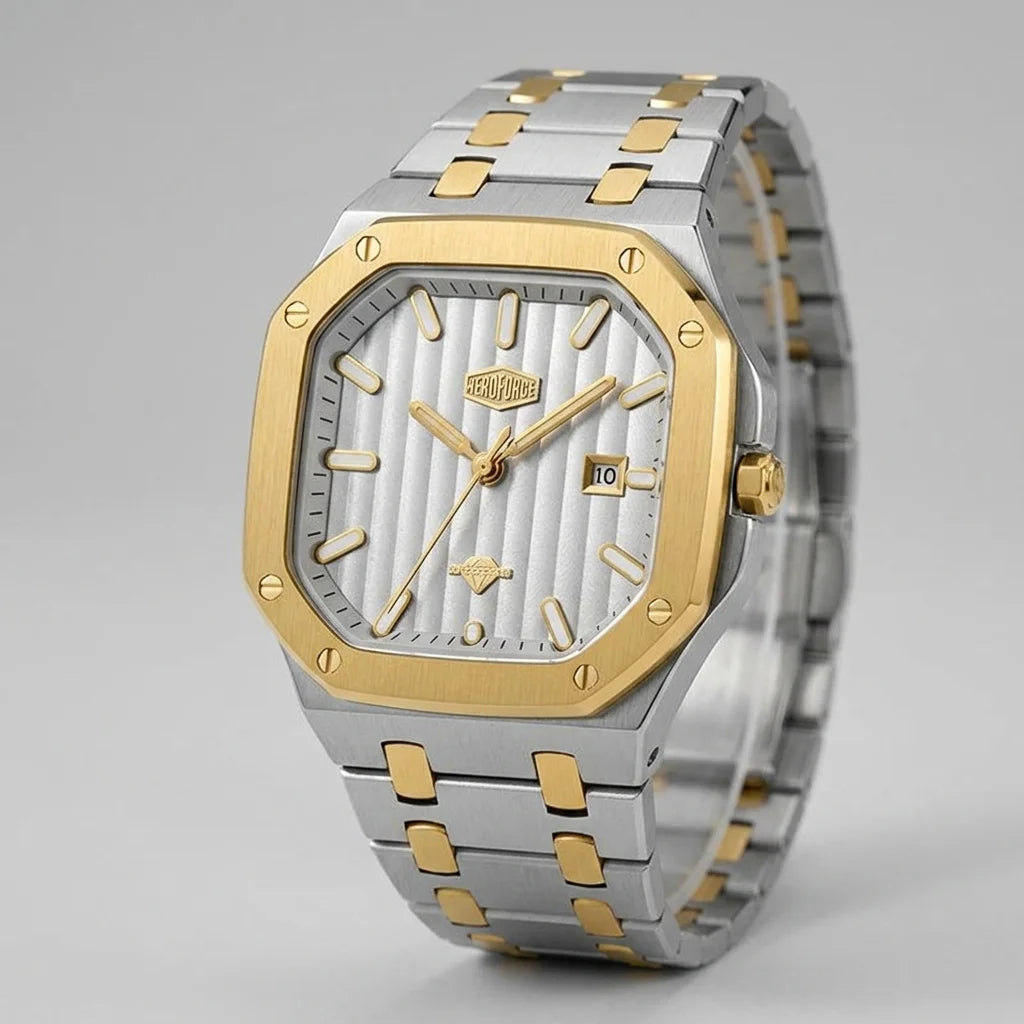 HeroForce 5025B Ribbed Di - watch dial, macro view, ribbed texture, luxury detail