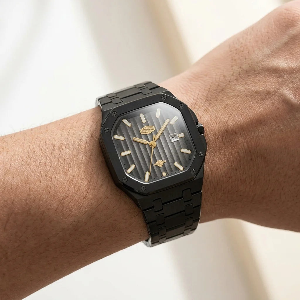 Heroforce 5025B Ribbed Di - worn wrist, natural, luxury