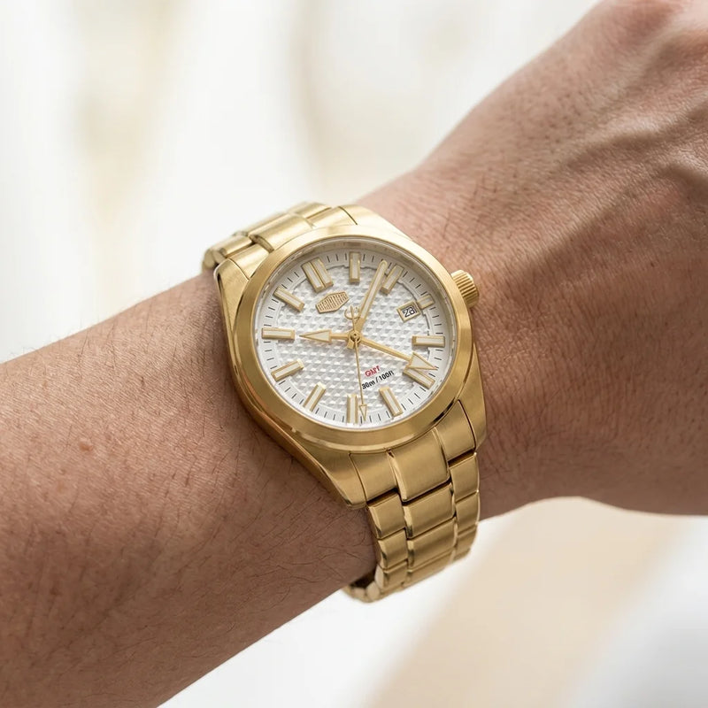 HeroForce 5031 Luxury Squ - Square Analog, Sapphire, Date, GMT