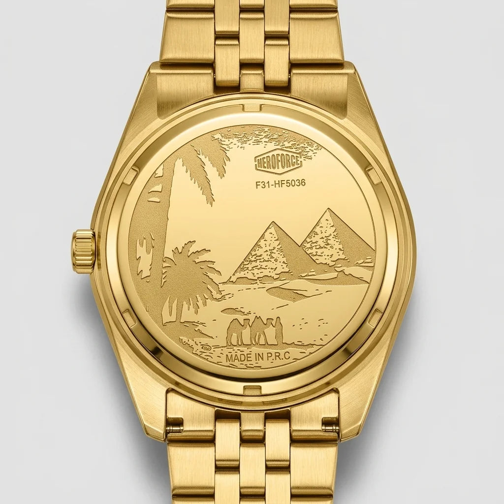 Heroforce 5031 Luxury Squ - watch caseback, engraved, premium, studio