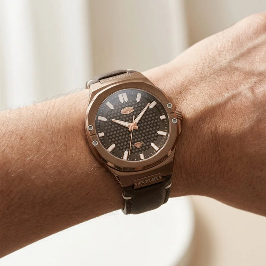 Heroforce 5033B Brown Edi - brown watch, wrist shot, luxury