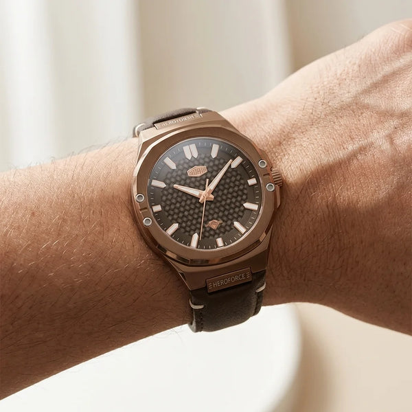 Heroforce 5033B Brown Edi - brown watch, wrist shot, luxury
