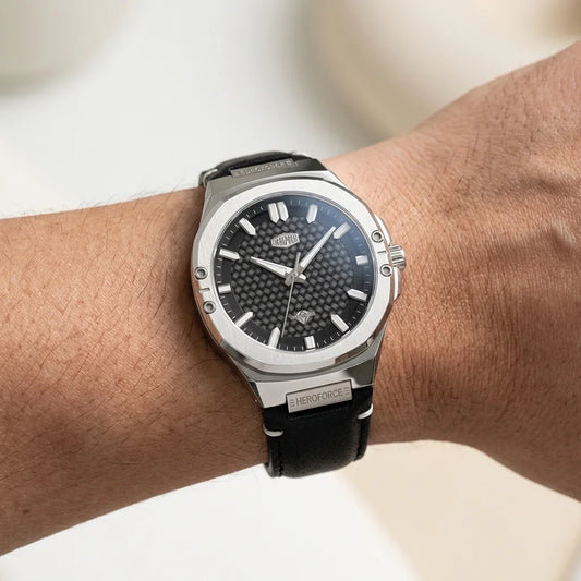 Heroforce 5033B Contrast - on wrist, luxury, daylight, minimalist