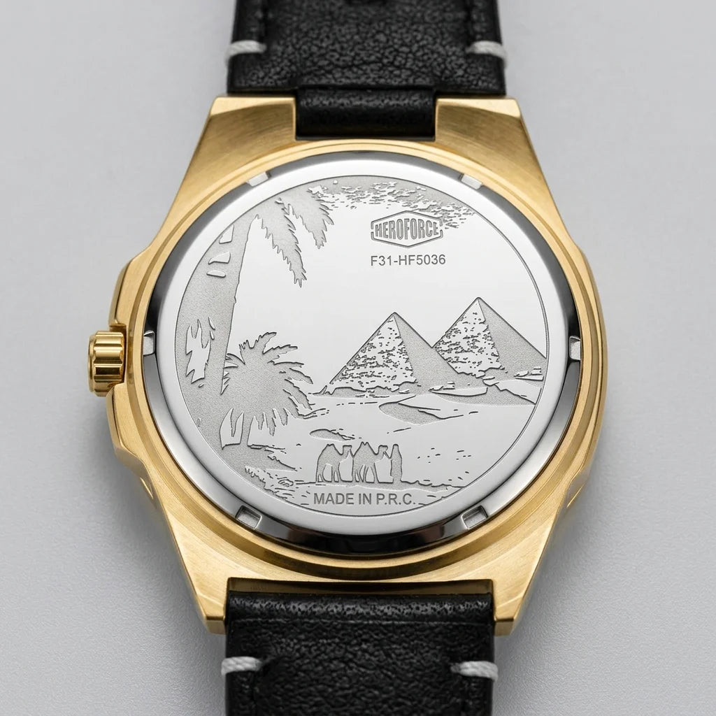 Heroforce 5033B Luxury Me - watch caseback, detailed engravings, premium, luxury