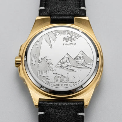 Heroforce 5033B Luxury Me - watch caseback, detailed engravings, premium, luxury