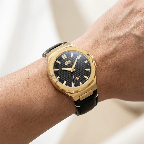 Heroforce 5033B Luxury Me - worn on wrist, luxury watch, photorealistic, soft lighting