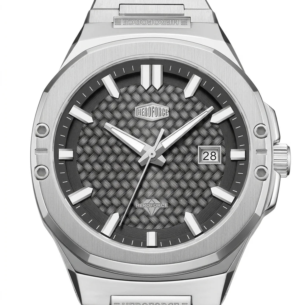 HeroForce 5033S Luxury In - Close-up dial, white background, luxury, sharp detail
