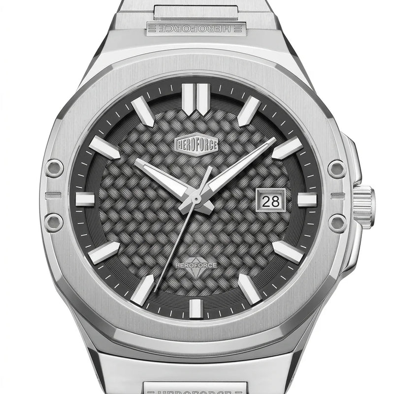 HeroForce 5033S Luxury In - Close-up dial, white background, luxury, sharp detail