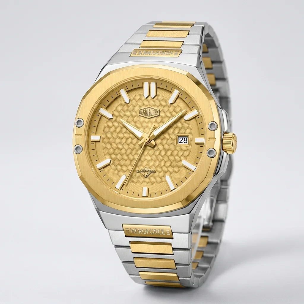 Heroforce 5033S Two-Tone - luxury watch, crisp details, studio