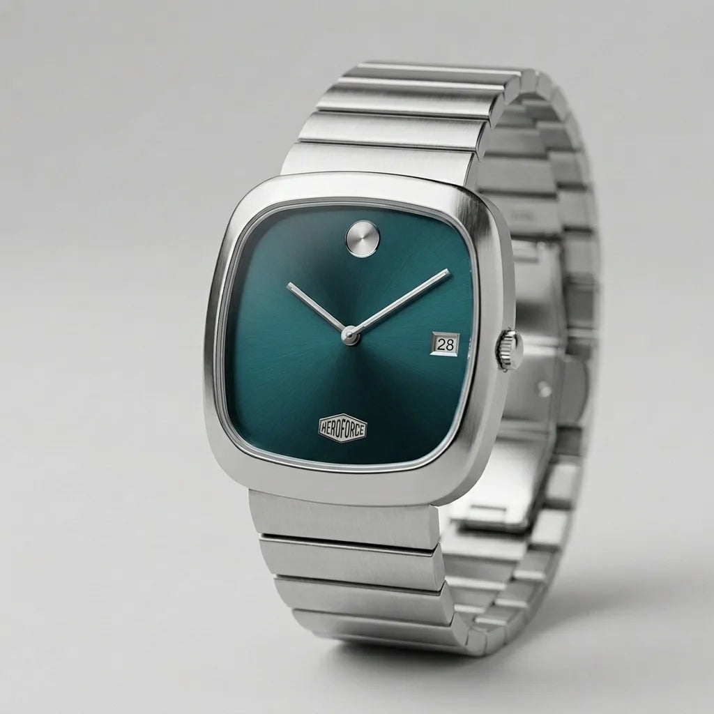 Heroforce 5034S Sunray Di - blue sunray dial, polished steel