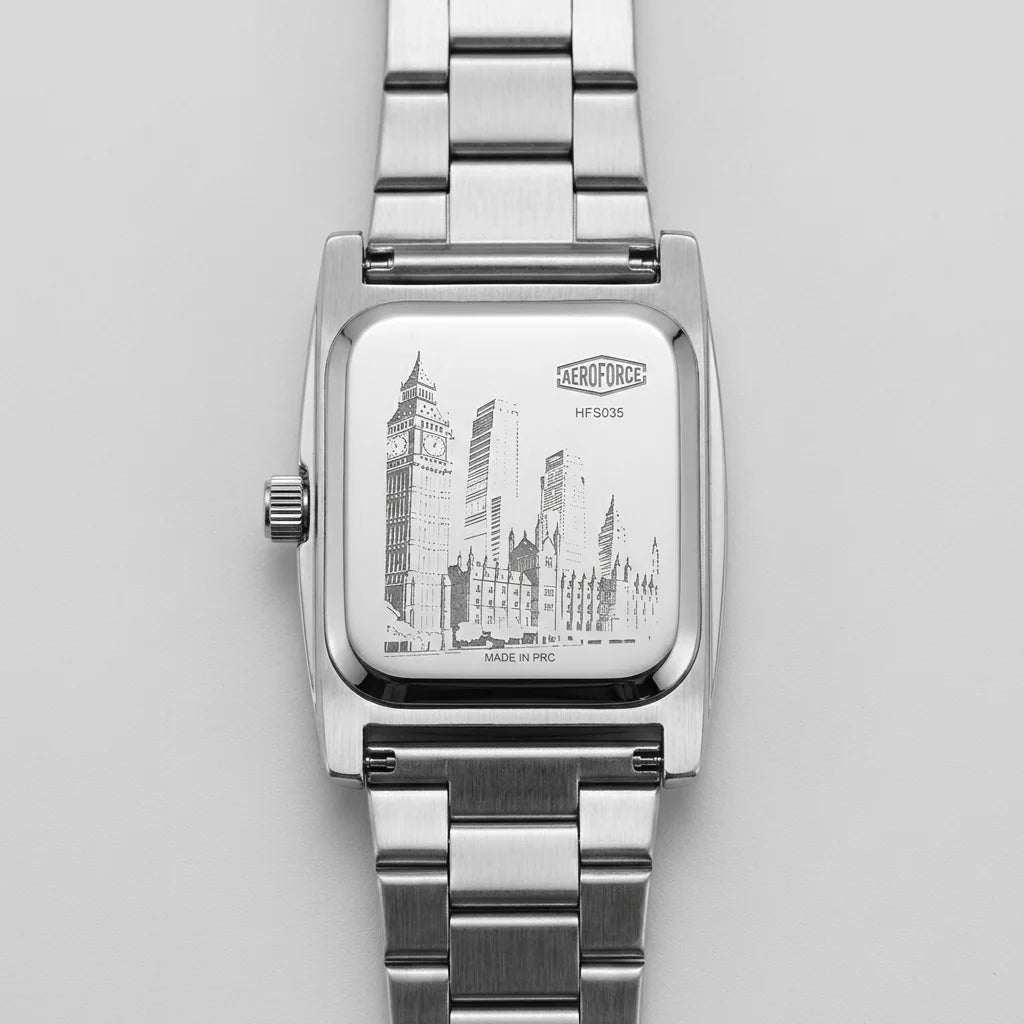 Heroforce 5034S Sunray Di - caseback, engraved, steel, luxury