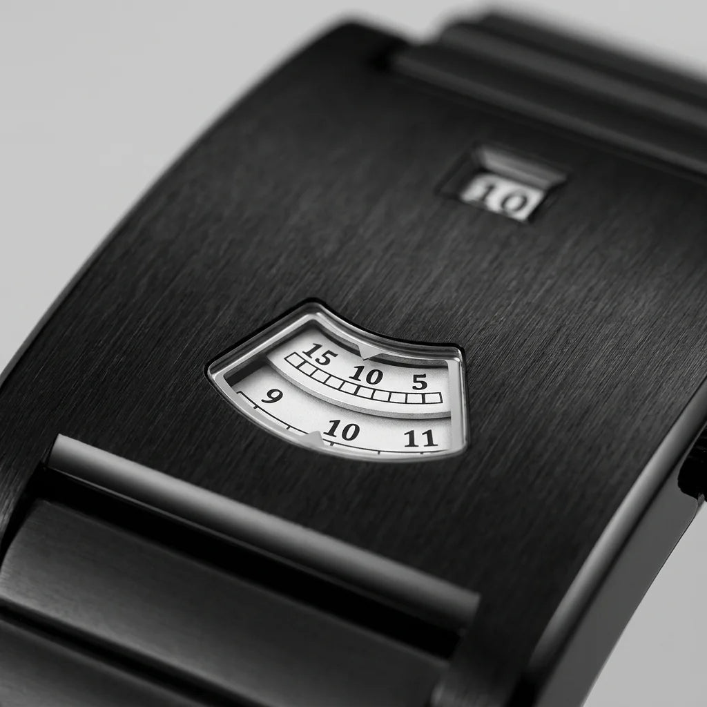HeroForce 5035S Jump-Hour - rectangular watch, digital-analog, quiet luxury
